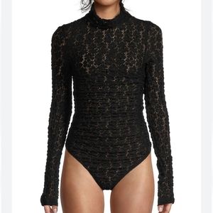 Free People Day & Night lace bodysuit in black size large